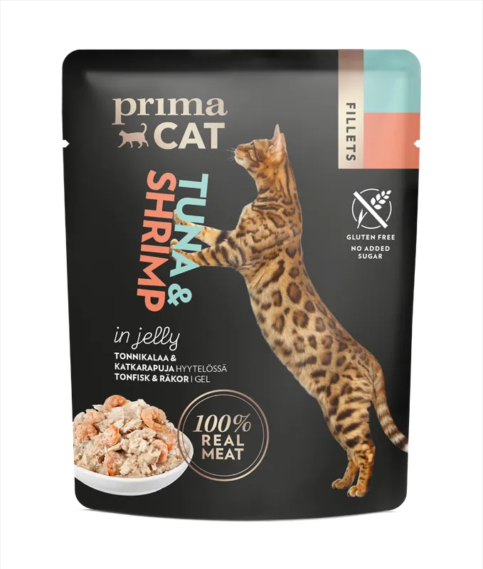 Kattfoder Filéer av Tonfisk & Räkor - 24 x 50 g - Prissänkt