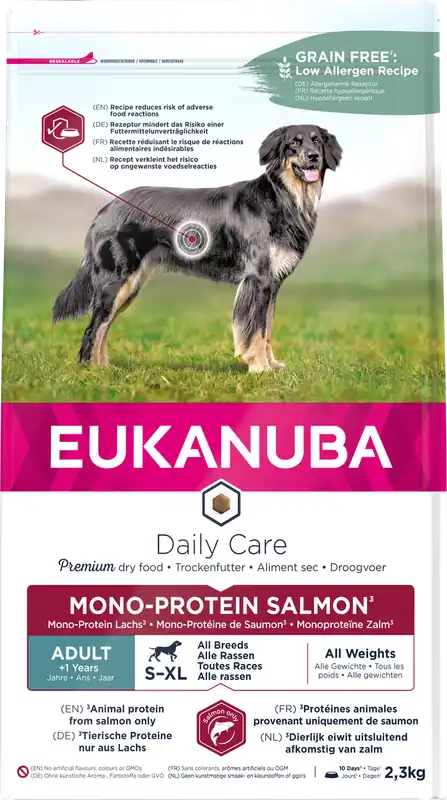 Daily Care Mono-Protein Salmon hundfoder - 2,3 kg - Köp online