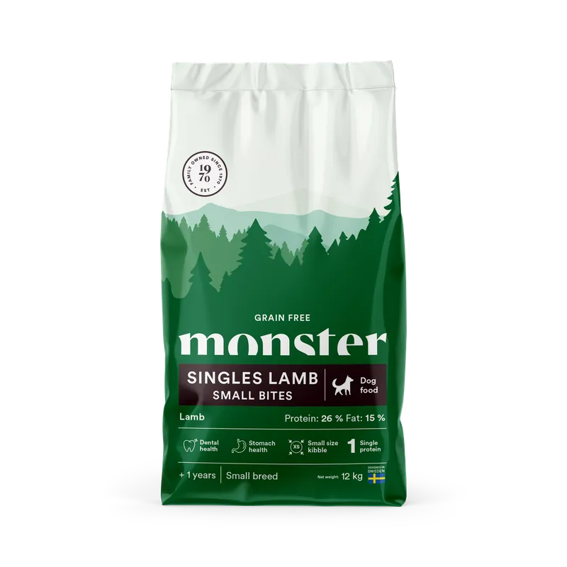 Endast idag - Single Lamb Small Bites hundfoder - 12 kg