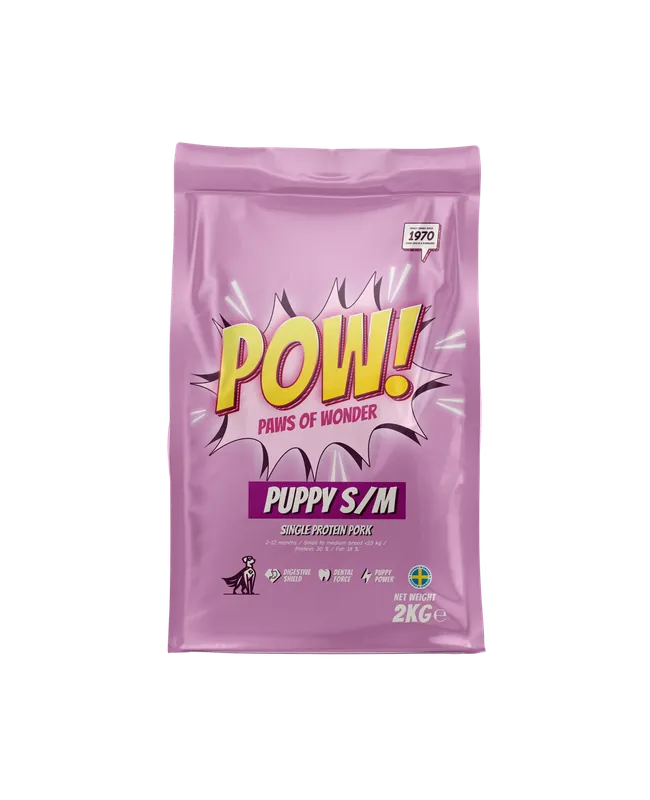 Expressleverans | Dog Puppy Small/Medium Pork Torrfoder för Valp - 12 kg