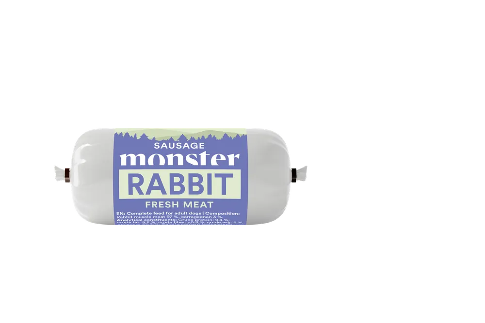 Outlet - Dog Sausage Rabbit Hundfoder - 80 g