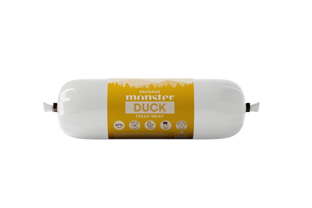 Dog Sausage Duck Hundfoder - 12 x 200 g | Bra pris