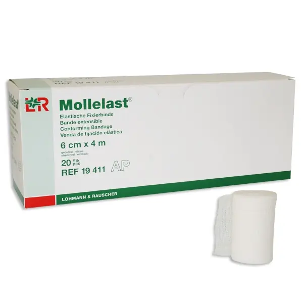 Lågt pris - Mollelast Fixerbinda - 8 cm x 4 m