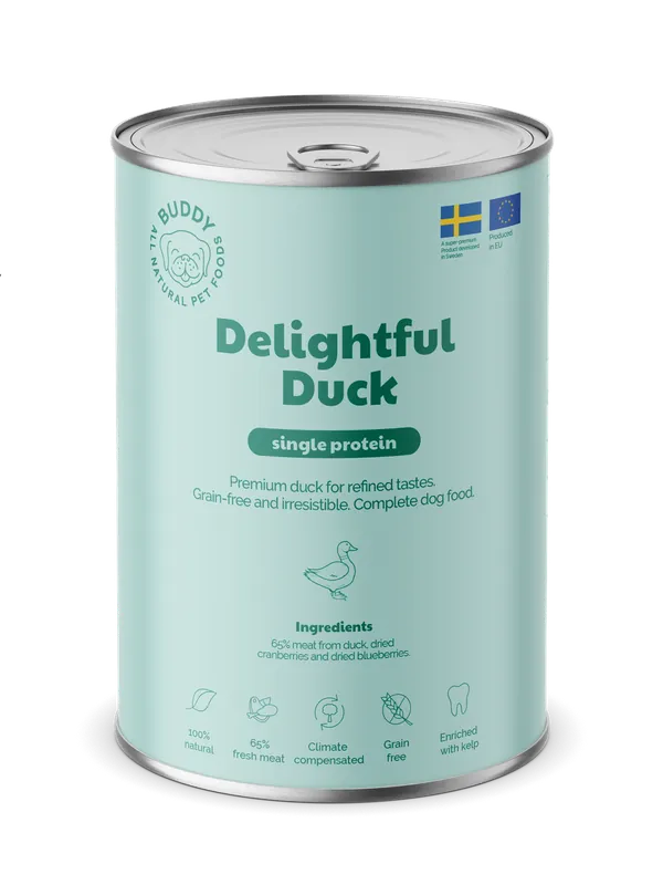 Försäljningssuccé - Delightful Duck Våtfoder för Hund - 6 x 400 g