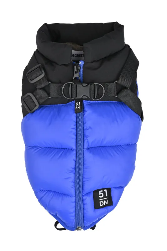 Hundtäcke med sele - 44 cm / Blå | Kampanj