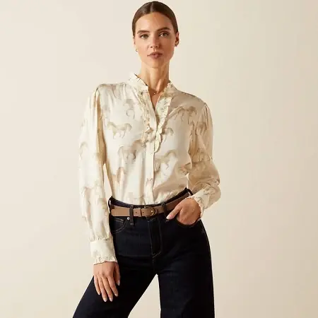 Ariat Cricklade Blus Beige | Storsäljare